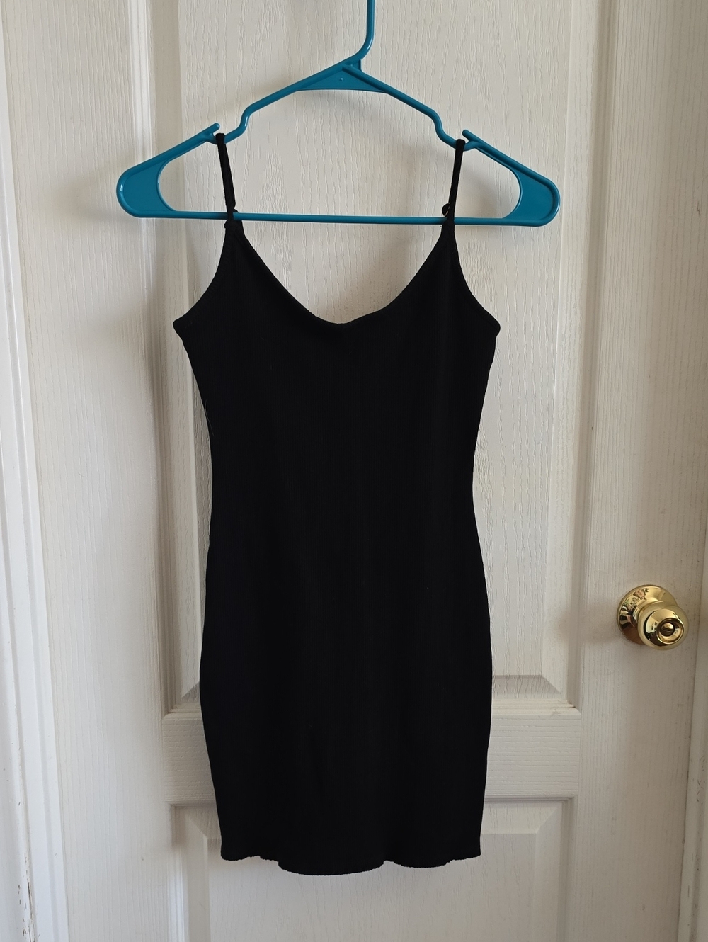 Lulu's Little Black Spaghetti Strap Mini Dress